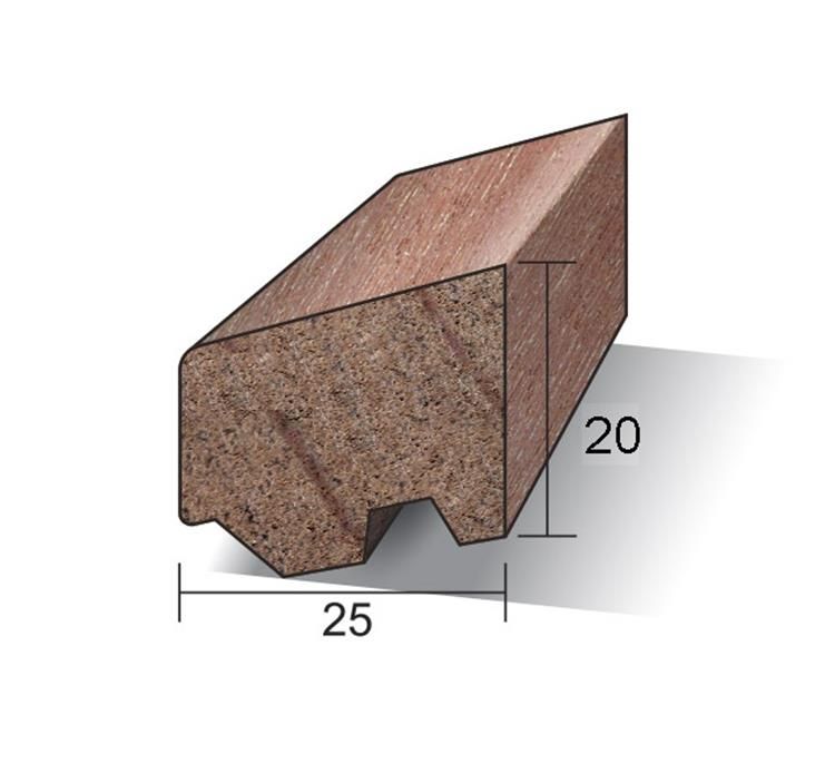 Meranti ventilatieglaslat - wit gegrond 20x25 mm